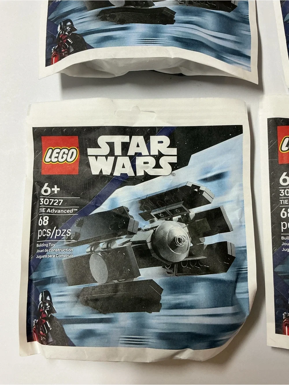 A lot of 4 LEGO Star Wars TIE Advanced Mini-Build 30727